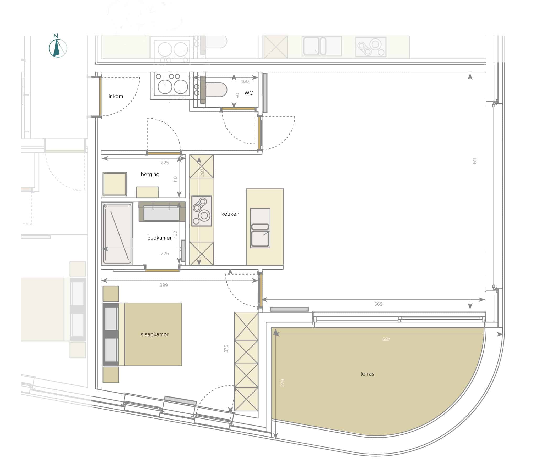 Plan spuikom Living